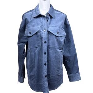 Women's Washed Blue Utility Jacket